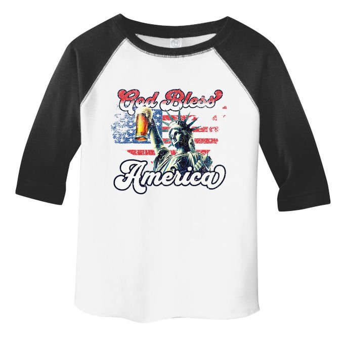 God Bless America Funny Patriotic Toddler Fine Jersey T-Shirt