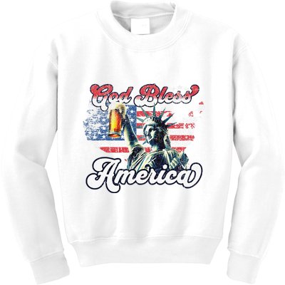 God Bless America Funny Patriotic Kids Sweatshirt