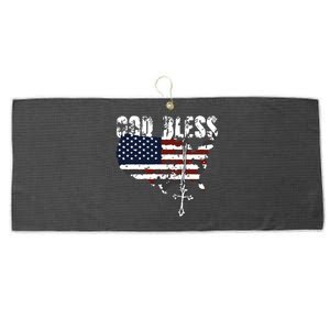 God Bless America Large Microfiber Waffle Golf Towel