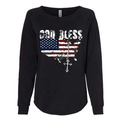 God Bless America Womens California Wash Sweatshirt