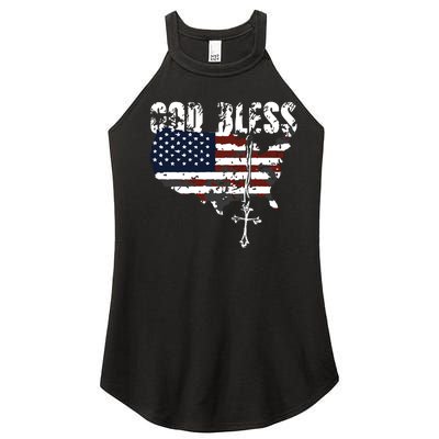 God Bless America Women’s Perfect Tri Rocker Tank