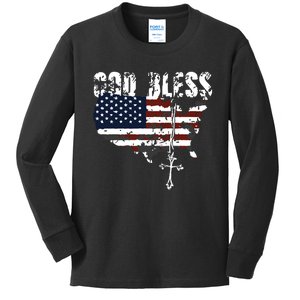 God Bless America Kids Long Sleeve Shirt