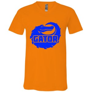 Gator Blue Alligator V-Neck T-Shirt