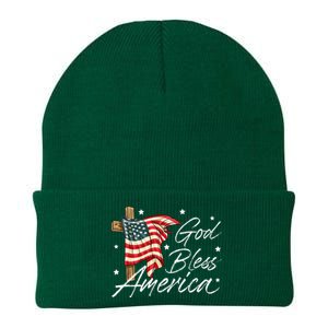 God Bless America Fourth Of July Christian Patriot Knit Cap Winter Beanie