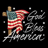 God Bless America Fourth Of July Christian Patriot Drawstring Bag