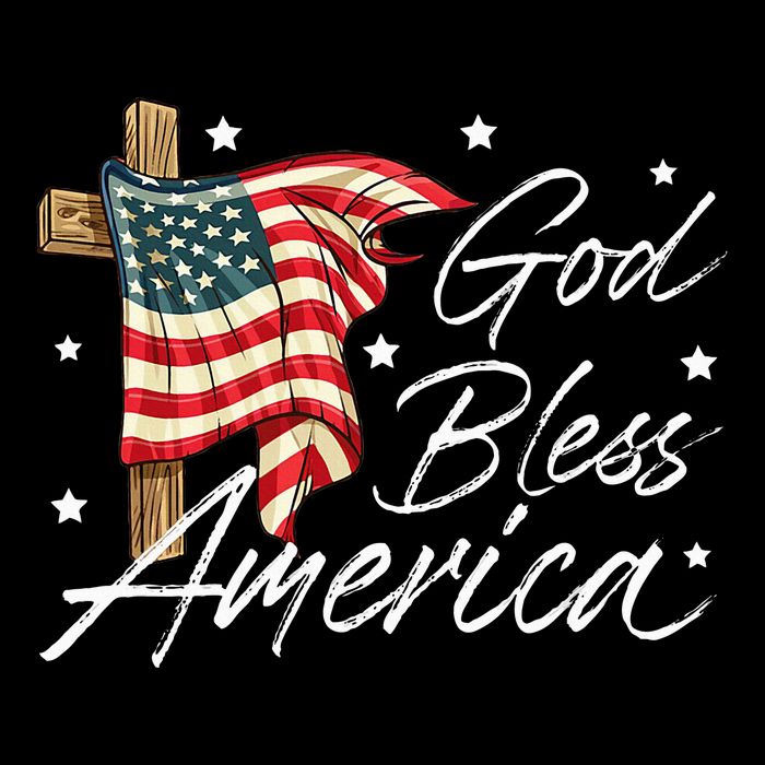 God Bless America Fourth Of July Christian Patriot Drawstring Bag