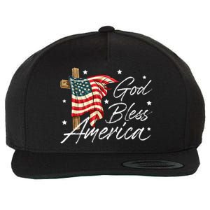 God Bless America Fourth Of July Christian Patriot Wool Snapback Cap