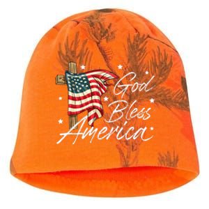 God Bless America Fourth Of July Christian Patriot Kati - Camo Knit Beanie