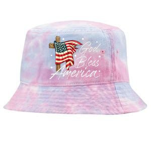 God Bless America Fourth Of July Christian Patriot Tie-Dyed Bucket Hat