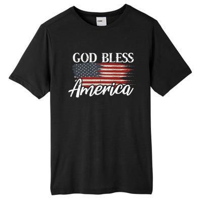 God Bless America 4th Of July Patriotic Usa Gift Tall Fusion ChromaSoft Performance T-Shirt