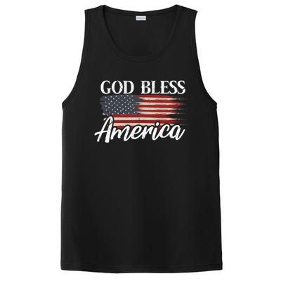 God Bless America 4th Of July Patriotic Usa Gift PosiCharge Competitor Tank