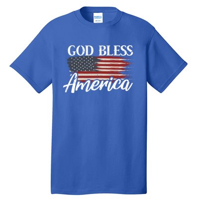 God Bless America 4th Of July Patriotic Usa Gift Tall T-Shirt