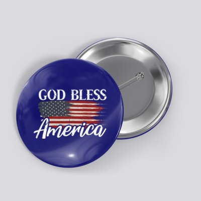 God Bless America 4th Of July Patriotic Usa Gift Button