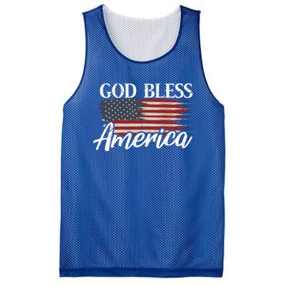 God Bless America 4th Of July Patriotic Usa Gift Mesh Reversible Basketball Jersey Tank