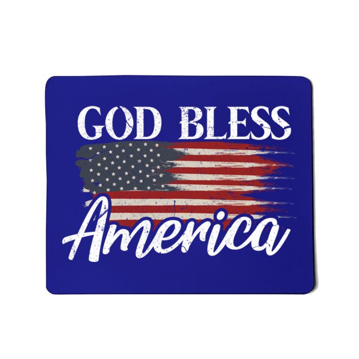 God Bless America 4th Of July Patriotic Usa Gift Mousepad