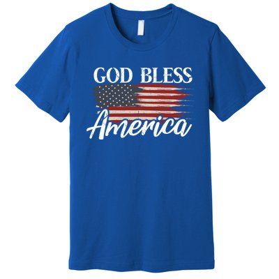 God Bless America 4th Of July Patriotic Usa Gift Premium T-Shirt