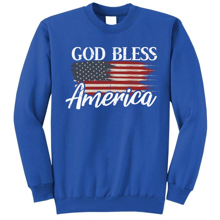 God Bless America 4th Of July Patriotic Usa Gift Tall Sweatshirt