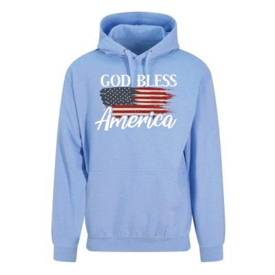 God Bless America 4th Of July Patriotic Usa Gift Unisex Surf Hoodie