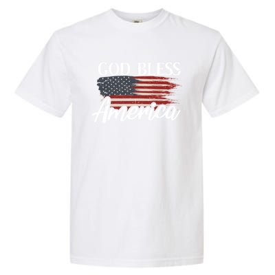 God Bless America 4th Of July Patriotic Usa Gift Garment-Dyed Heavyweight T-Shirt