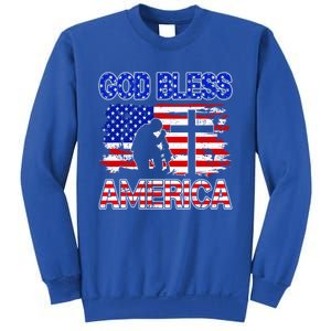 God Bless America 4th Of July Usa Flag Patriotic Christian Gift Sweatshirt