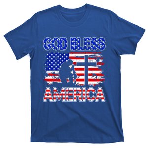 God Bless America 4th Of July Usa Flag Patriotic Christian Gift T-Shirt