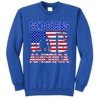 God Bless America 4th Of July Usa Flag Patriotic Christian Gift Tall Sweatshirt