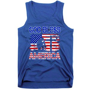 God Bless America 4th Of July Usa Flag Patriotic Christian Gift Tank Top