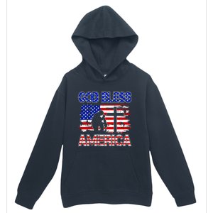 God Bless America 4th Of July Usa Flag Patriotic Christian Gift Urban Pullover Hoodie