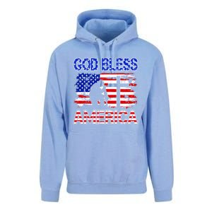 God Bless America 4th Of July Usa Flag Patriotic Christian Gift Unisex Surf Hoodie