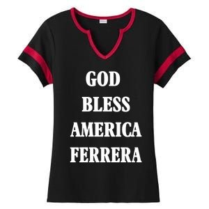 God Bless America Ferrera Ladies Halftime Notch Neck Tee