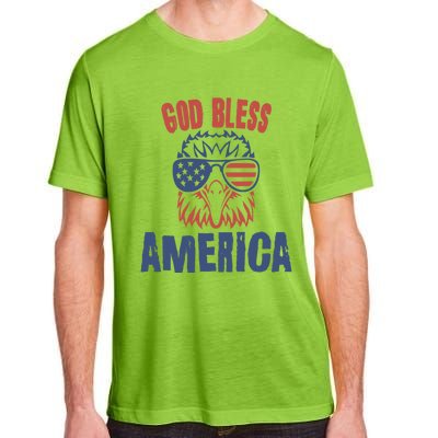 God Bless America American Flag Patriotic Eagle Gift Cute Gift Adult ChromaSoft Performance T-Shirt