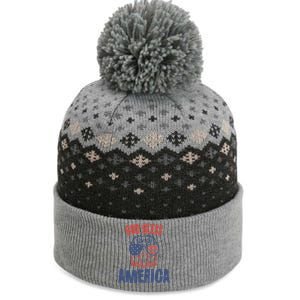 God Bless America American Flag Patriotic Eagle Gift Cute Gift The Baniff Cuffed Pom Beanie