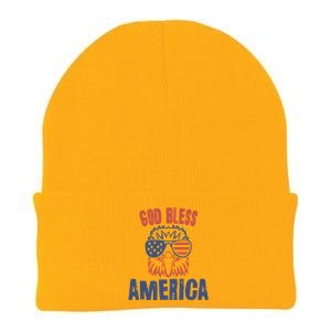 God Bless America American Flag Patriotic Eagle Gift Cute Gift Knit Cap Winter Beanie