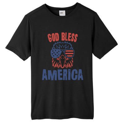 God Bless America American Flag Patriotic Eagle Gift Cute Gift Tall Fusion ChromaSoft Performance T-Shirt