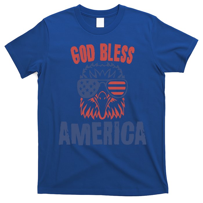 God Bless America American Flag Patriotic Eagle Gift Cute Gift T-Shirt