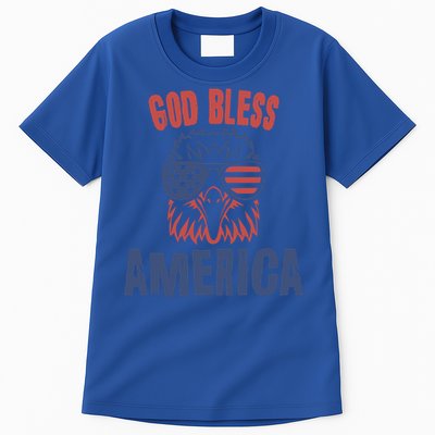 God Bless America American Flag Patriotic Eagle Gift Cute Gift Tall T-Shirt