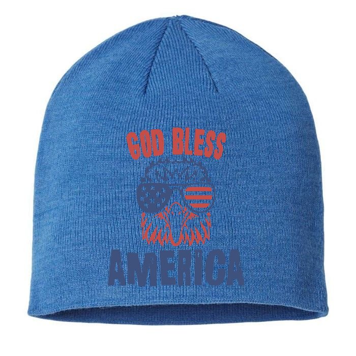 God Bless America American Flag Patriotic Eagle Gift Cute Gift Sustainable Beanie