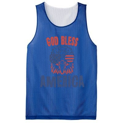 God Bless America American Flag Patriotic Eagle Gift Cute Gift Mesh Reversible Basketball Jersey Tank