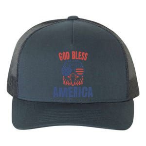 God Bless America American Flag Patriotic Eagle Gift Cute Gift Yupoong Adult 5-Panel Trucker Hat