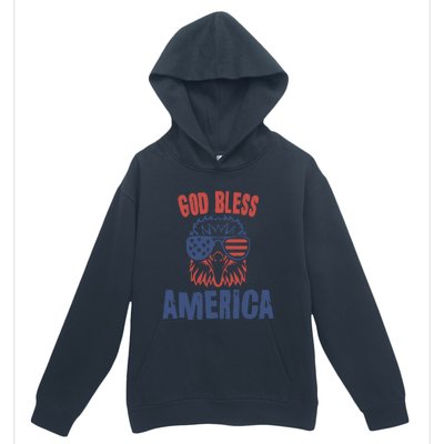 God Bless America American Flag Patriotic Eagle Gift Cute Gift Urban Pullover Hoodie