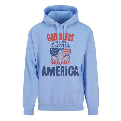 God Bless America American Flag Patriotic Eagle Gift Cute Gift Unisex Surf Hoodie