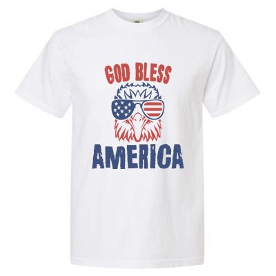 God Bless America American Flag Patriotic Eagle Gift Cute Gift Garment-Dyed Heavyweight T-Shirt