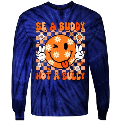 Groovy Be A Buddy Not A Bully Unity Day Anti Bullying Tie-Dye Long Sleeve Shirt