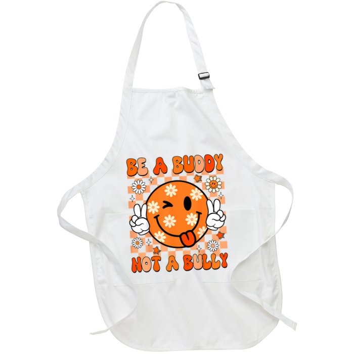 Groovy Be A Buddy Not A Bully Unity Day Anti Bullying Full-Length Apron With Pockets
