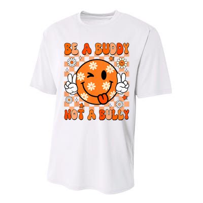 Groovy Be A Buddy Not A Bully Unity Day Anti Bullying Performance Sprint T-Shirt