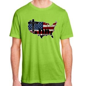 God Bless America For Patriotic Independence Day 4th Of July Gift Adult ChromaSoft Performance T-Shirt