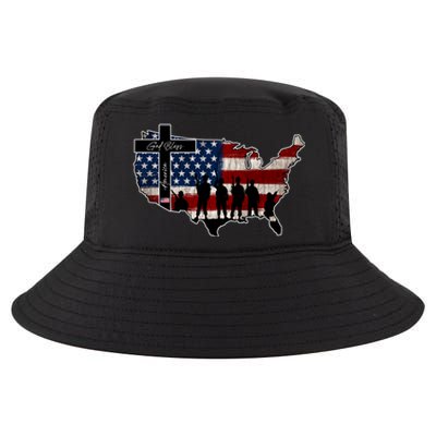 God Bless America For Patriotic Independence Day 4th Of July Gift Cool Comfort Performance Bucket Hat