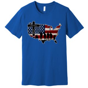 God Bless America For Patriotic Independence Day 4th Of July Gift Premium T-Shirt