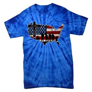 God Bless America For Patriotic Independence Day 4th Of July Gift Tie-Dye T-Shirt