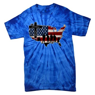 God Bless America For Patriotic Independence Day 4th Of July Gift Tie-Dye T-Shirt